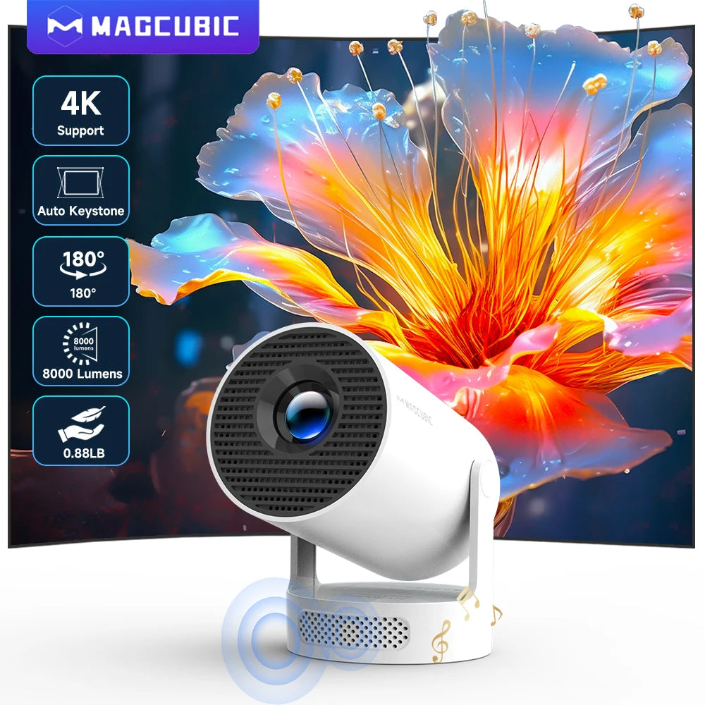 🎥 Magcubic Vidéo-Projecteur HY300 Pro – Android 11, 4K Support, 290 ANSI Lumens