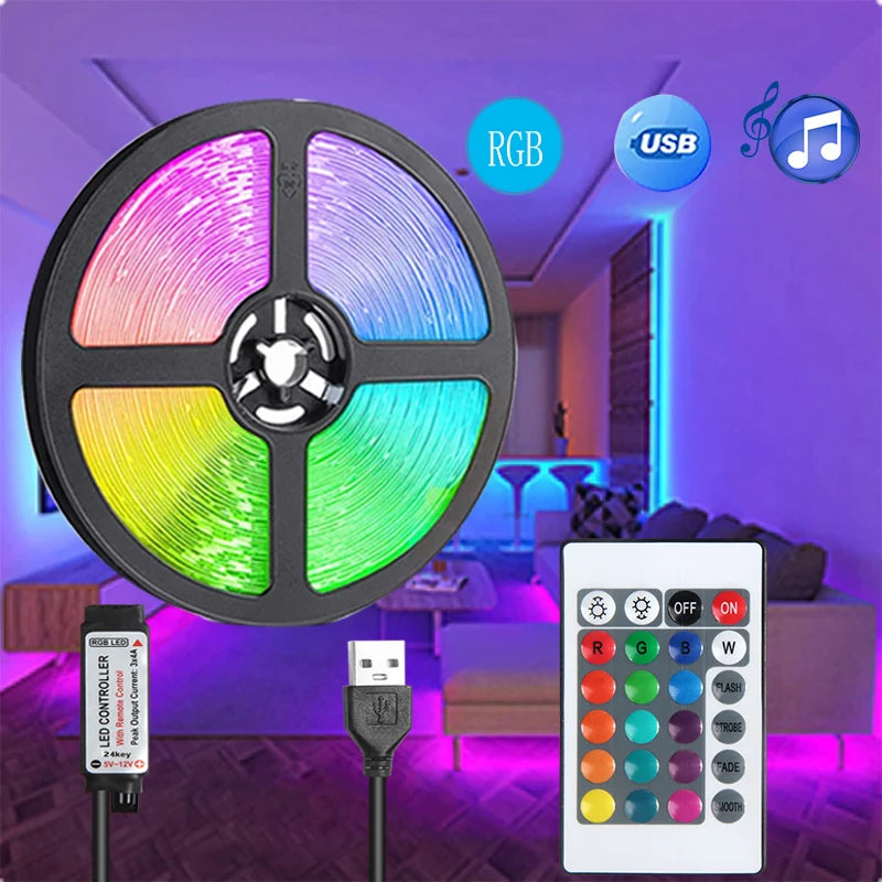 🌈 Bande LED RGB FRST – Ambiance Lumineuse avec Télécommande IR (5V)